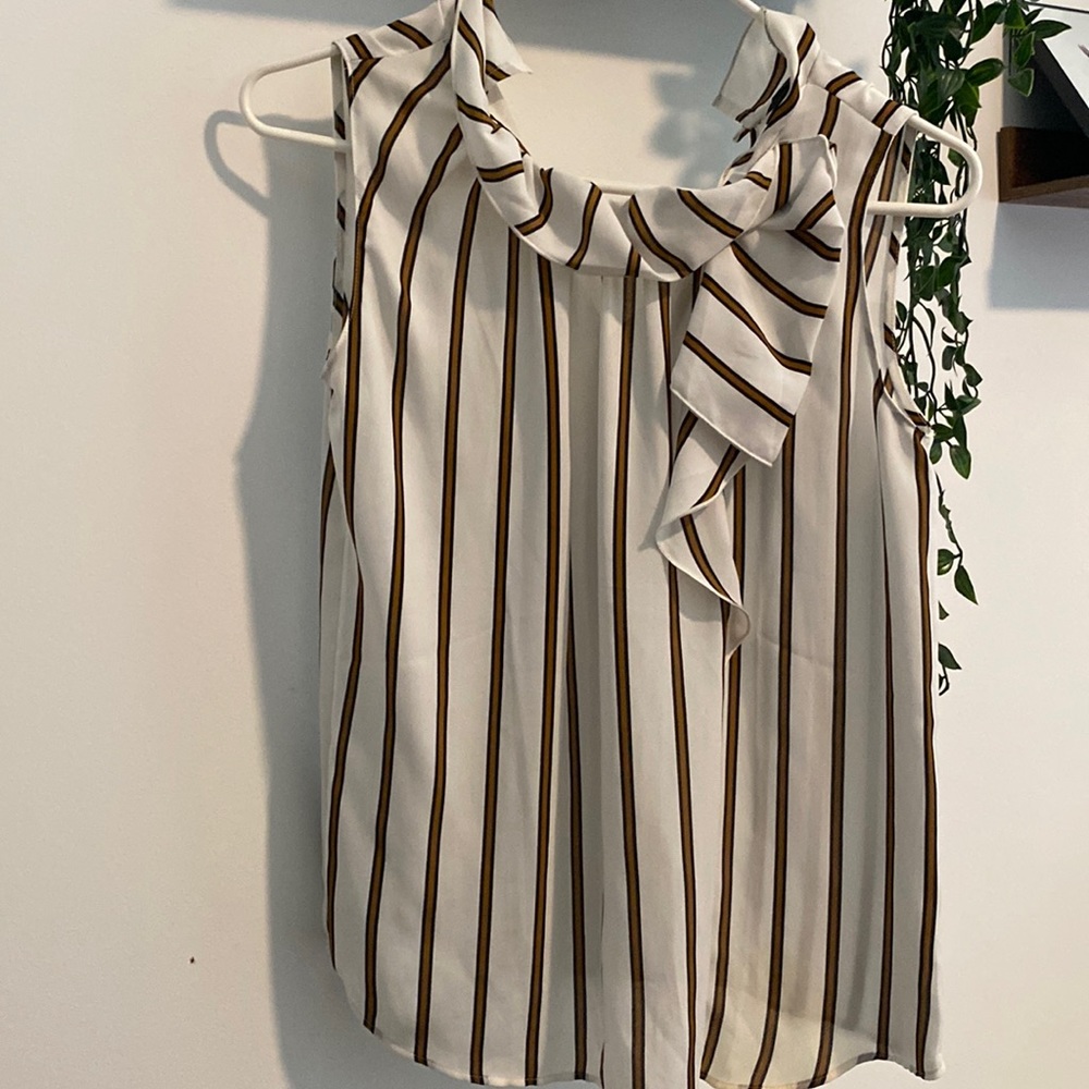 Ann Taylor Striped Sleeveless Blouse
